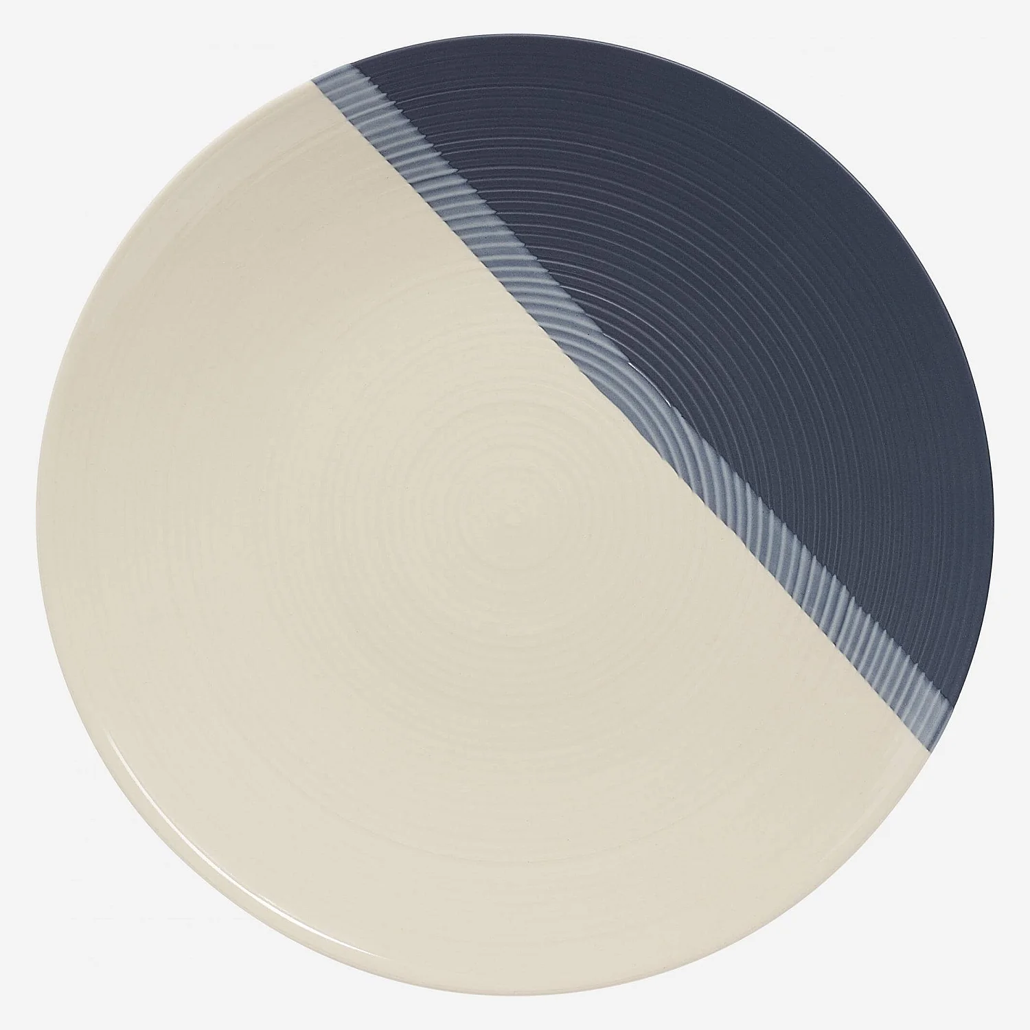 Assiette plate en grès - 28 cm - Gris bleu (Lot de 4) - 2