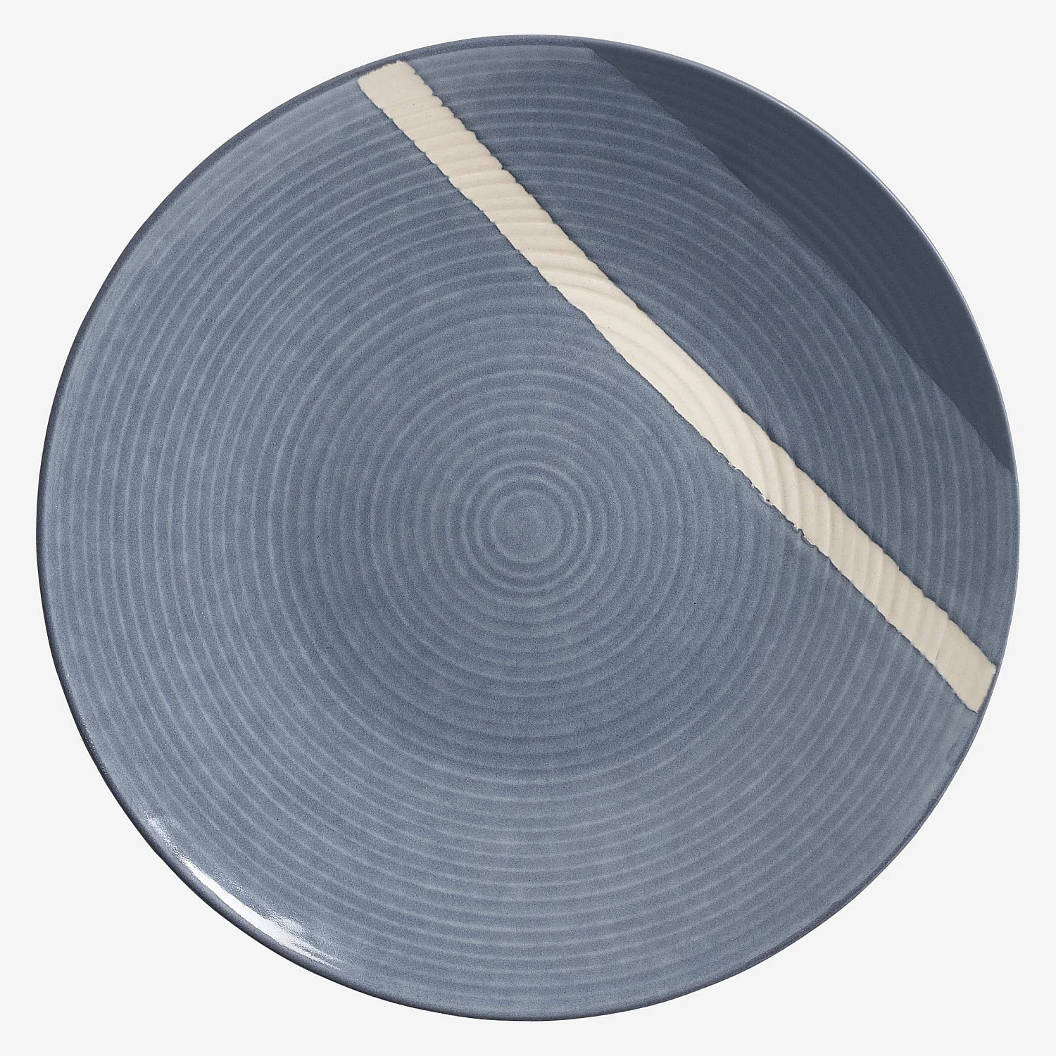 Dessertteller aus Steingut - 21,5cm - Graublau (6-er-Set) - 2