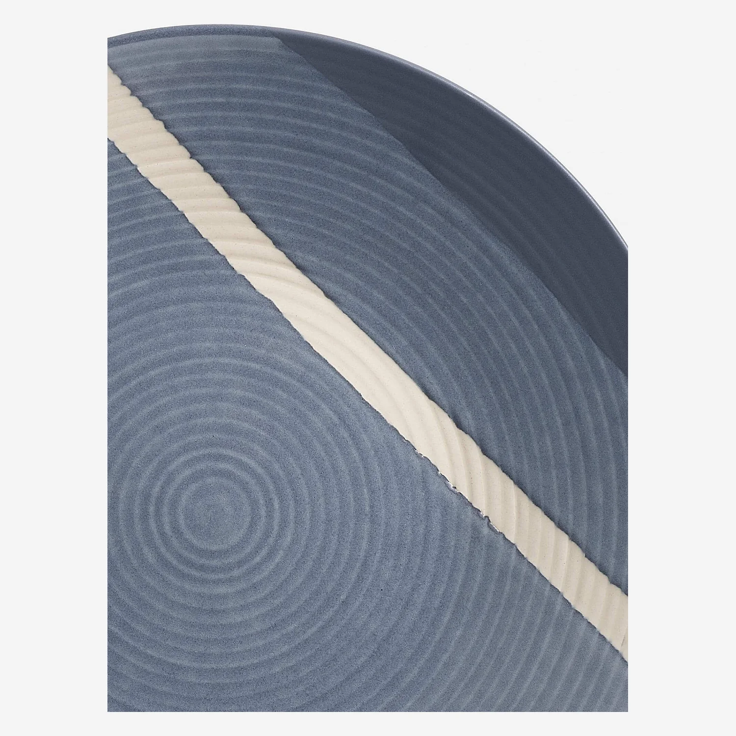 Dessertteller aus Steingut - 21,5cm - Graublau (6-er-Set) - 3