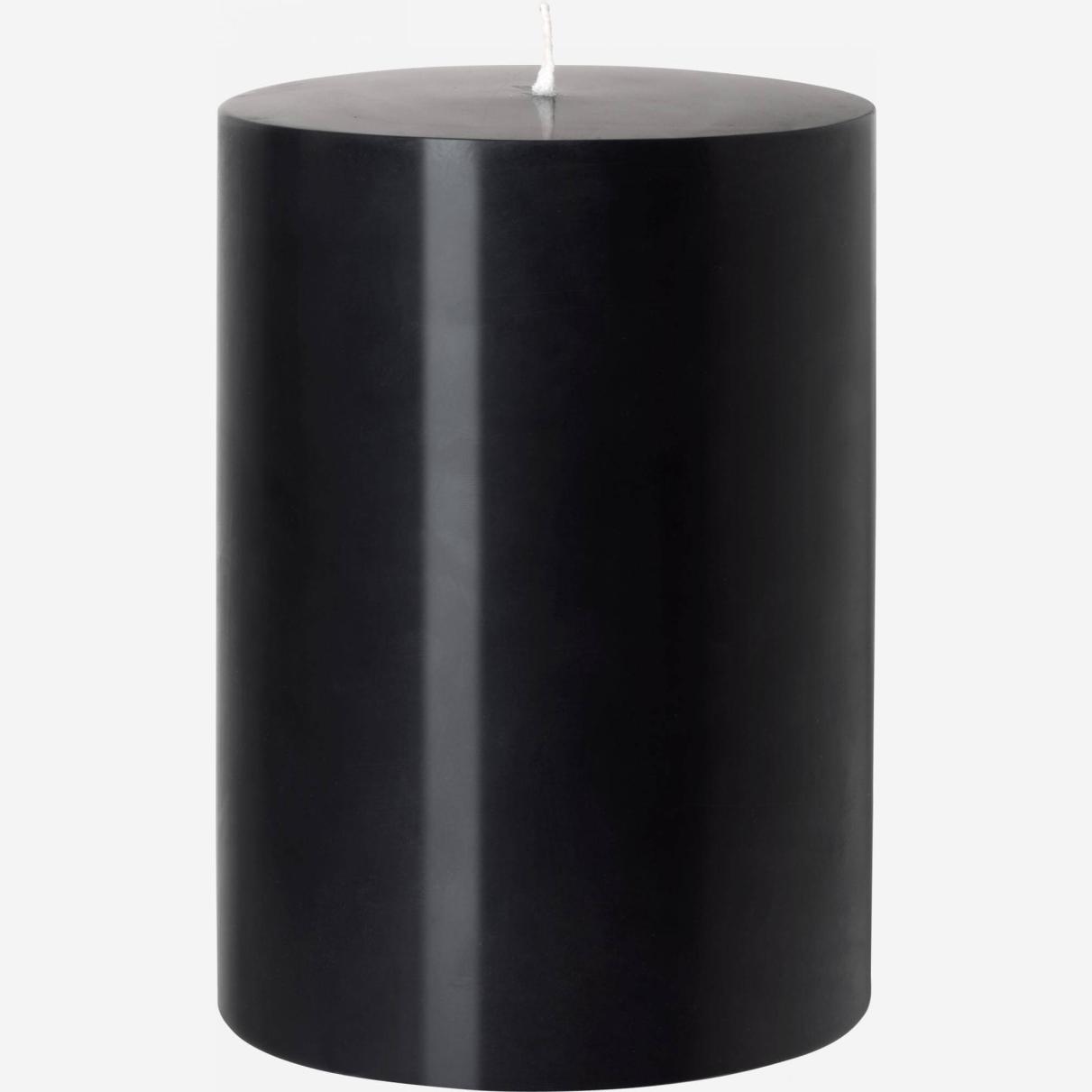 Cylindrical candle - 10.5 x 15 cm - Dark grey (Set of 6)