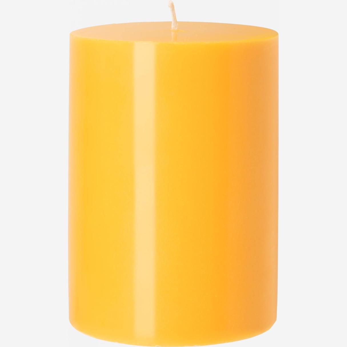 Cylindrical candle - 10.5 x 15 cm - Yellow (Set of 6)