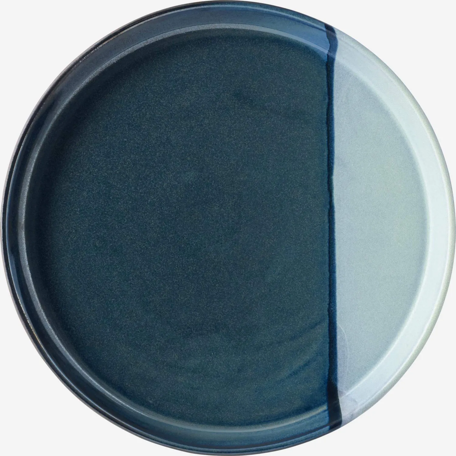 Assiette plate en grès - 24,5 cm - Vert (Lot de 6)