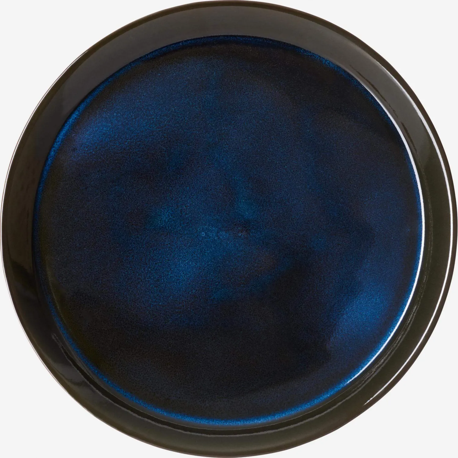 Assiette à dessert en grès - 21,5 cm - Bleu (Lot de 6)