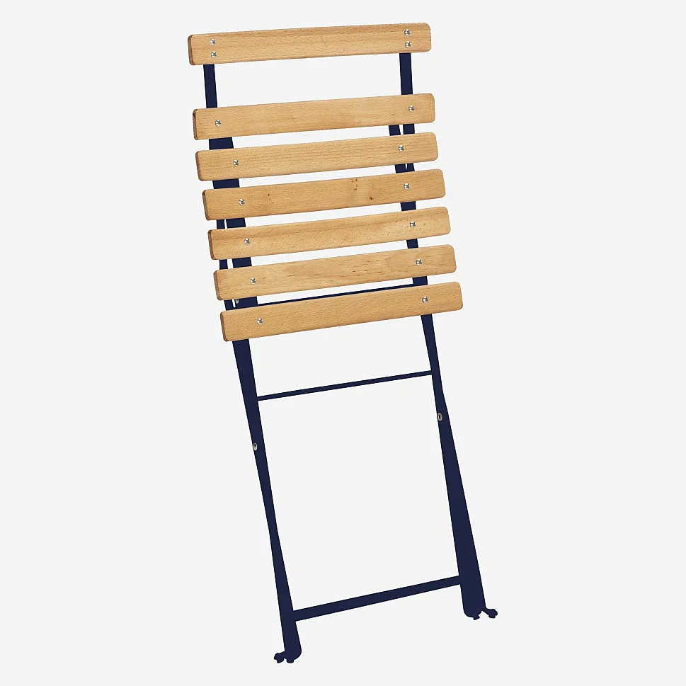 Chaise pliante de jardin en acier - Bleu foncé (Lot de 2) - 4