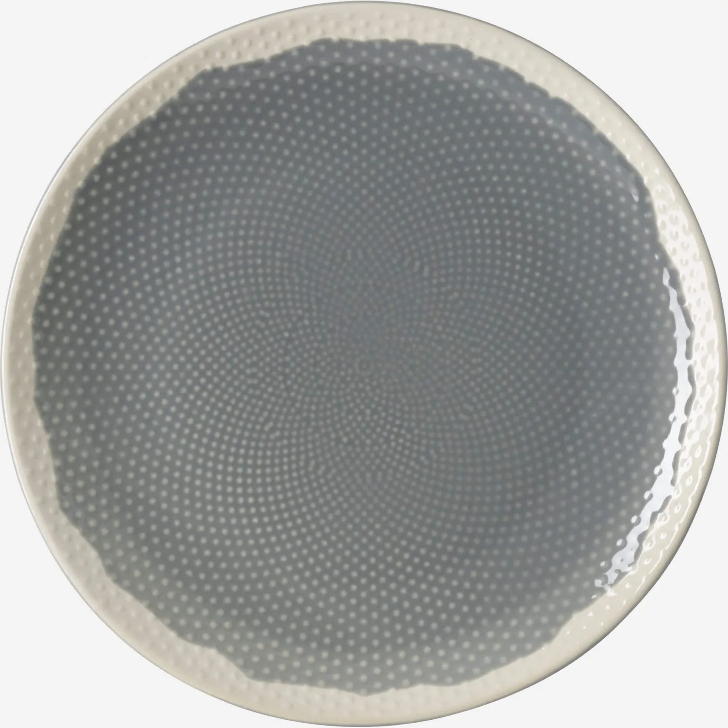Assiette plate en grès - 25,5 cm - Gris (Lot de 2)