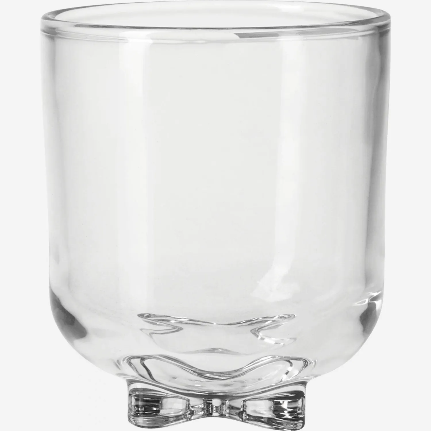 Vaso con pie X de vidrio - 320 ml - Transparente (Lote de 6)