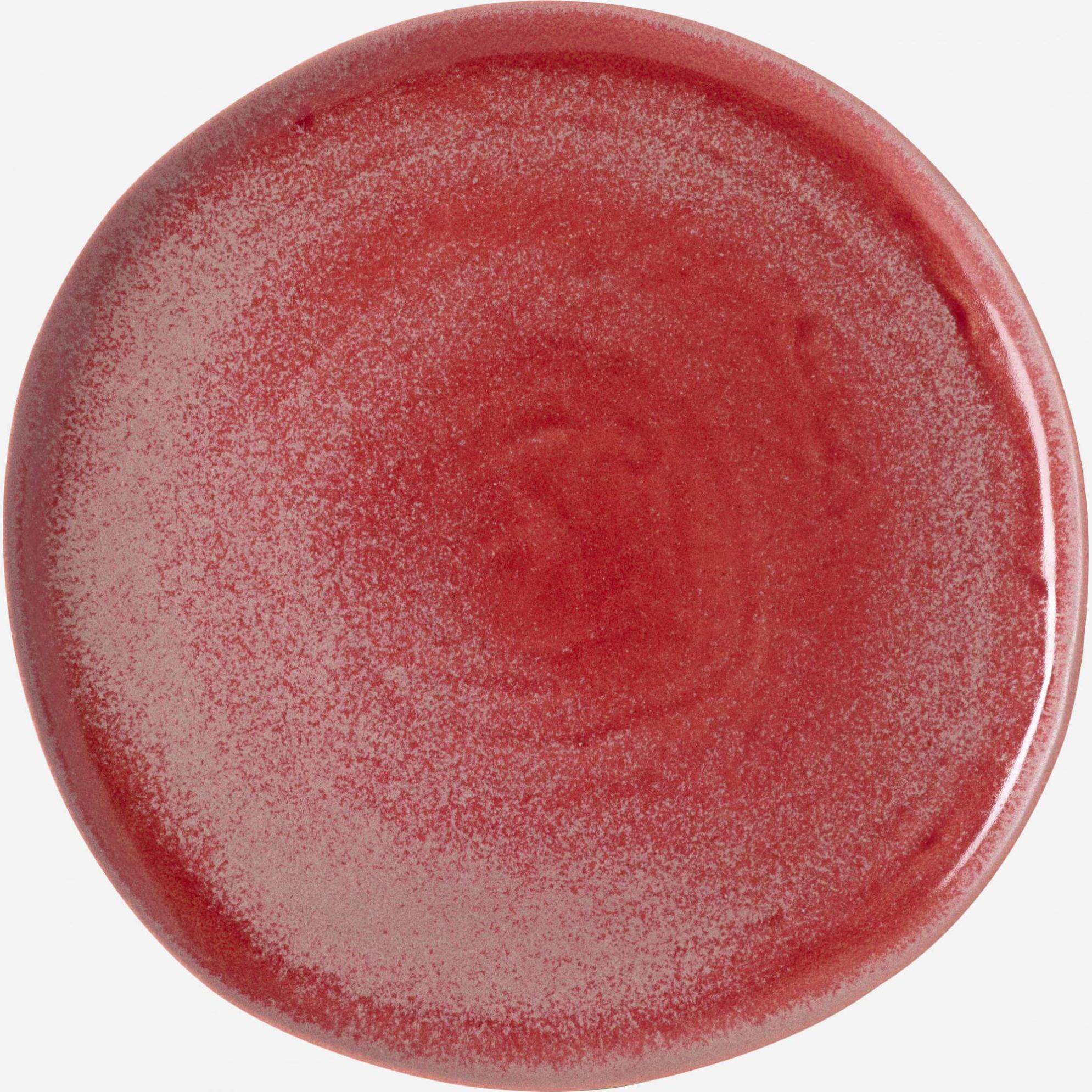 Stoneware dinner plate - 26.5 cm - Red (Set of 6)