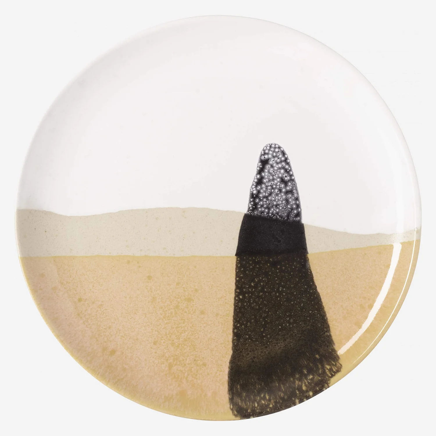 Piatto piano in arenaria - 28 cm- Multicolore (Lote de 4) - 2