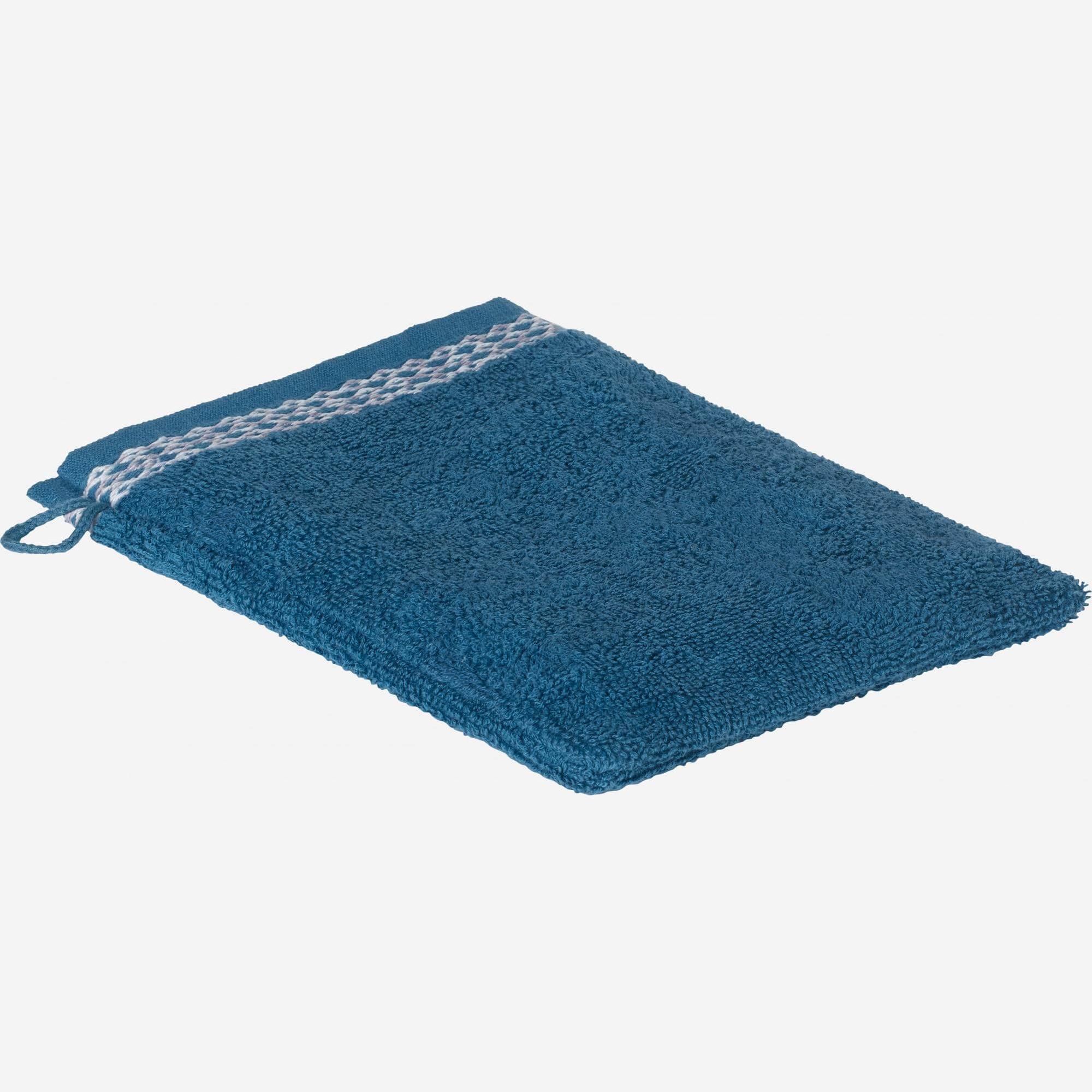 Washandje van katoen - Blauw (Set van 2)