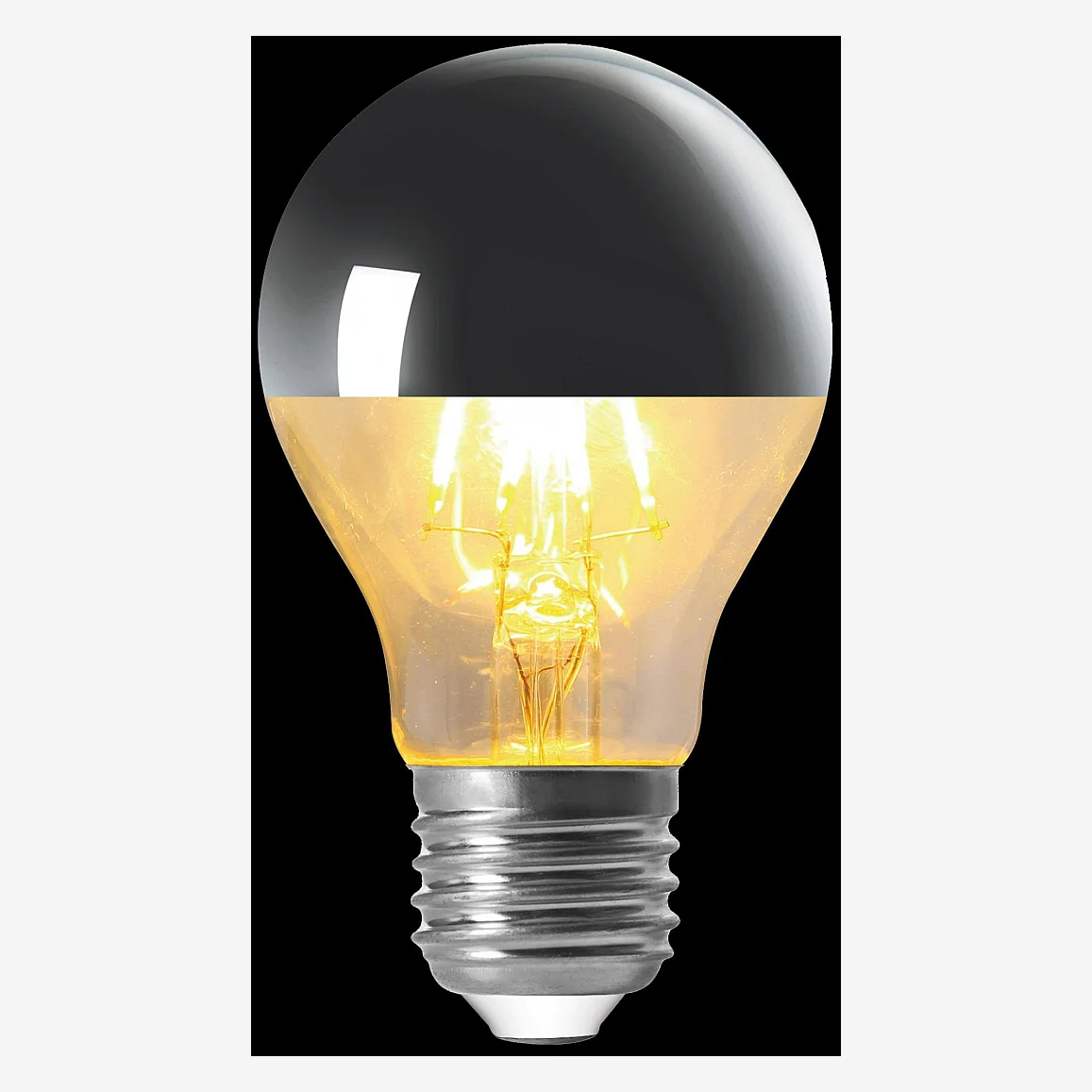 Ampoule standard à LED A60 E27 calotte argentée - 6W - 2700K  (Lot de 10) - 2