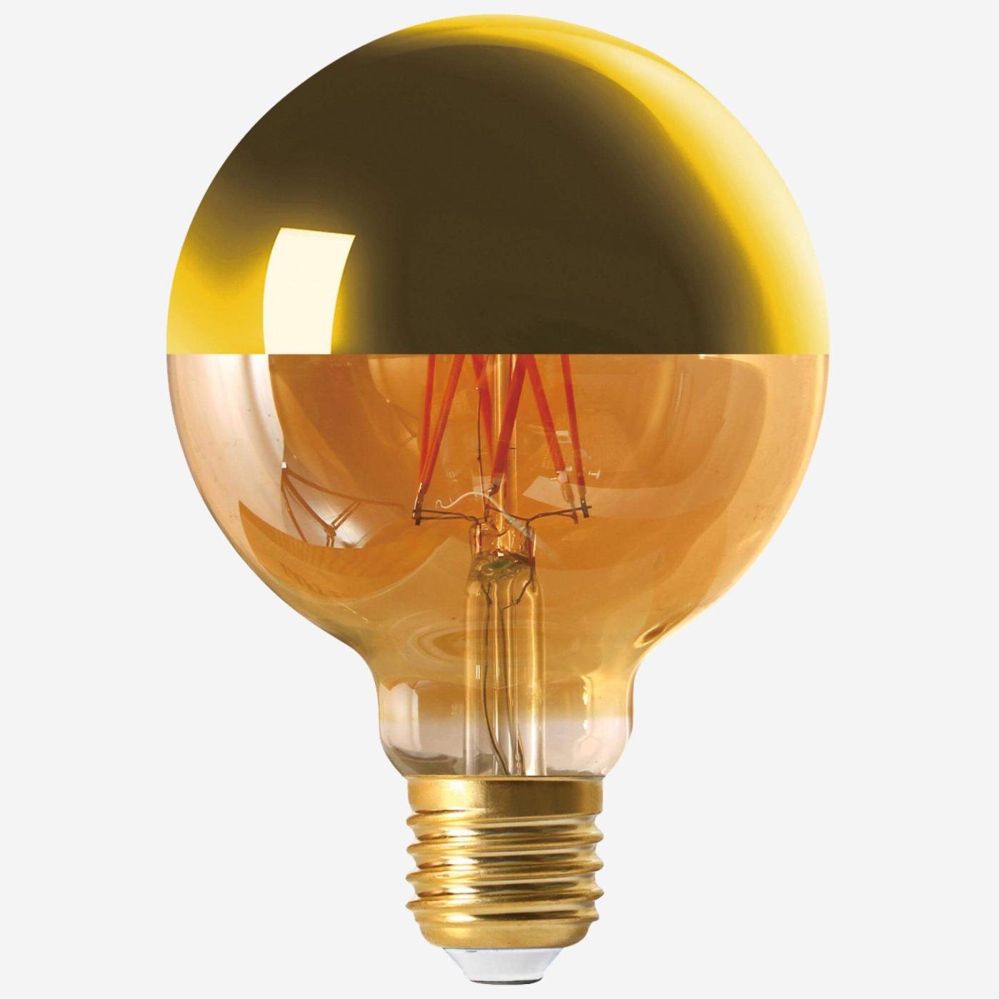 Lâmpada globo LED G95 E27 topo dourado - 8W - 2700K ()