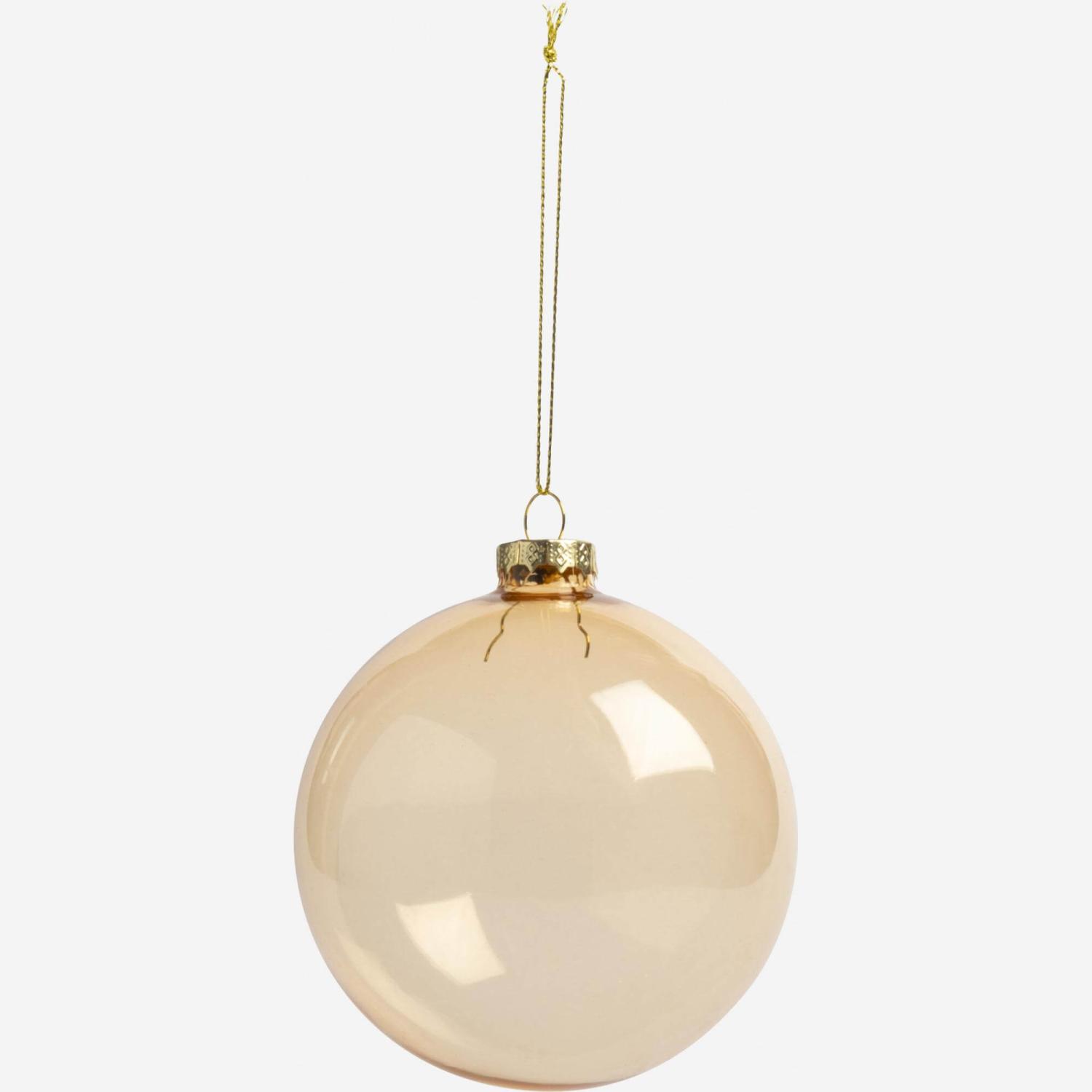 Décoration de Noël - Boule en verre - Blanc (Lot de 4)