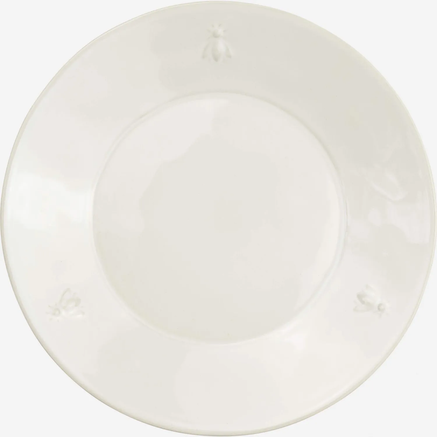 Dessertteller aus Sandstein - 21,5 cm - Cremeweiß (4-er-Set)