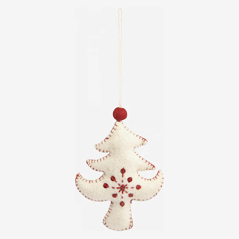 Décoration de Noël - Sapin en feutre à accrocher (Lot de 10) - 2