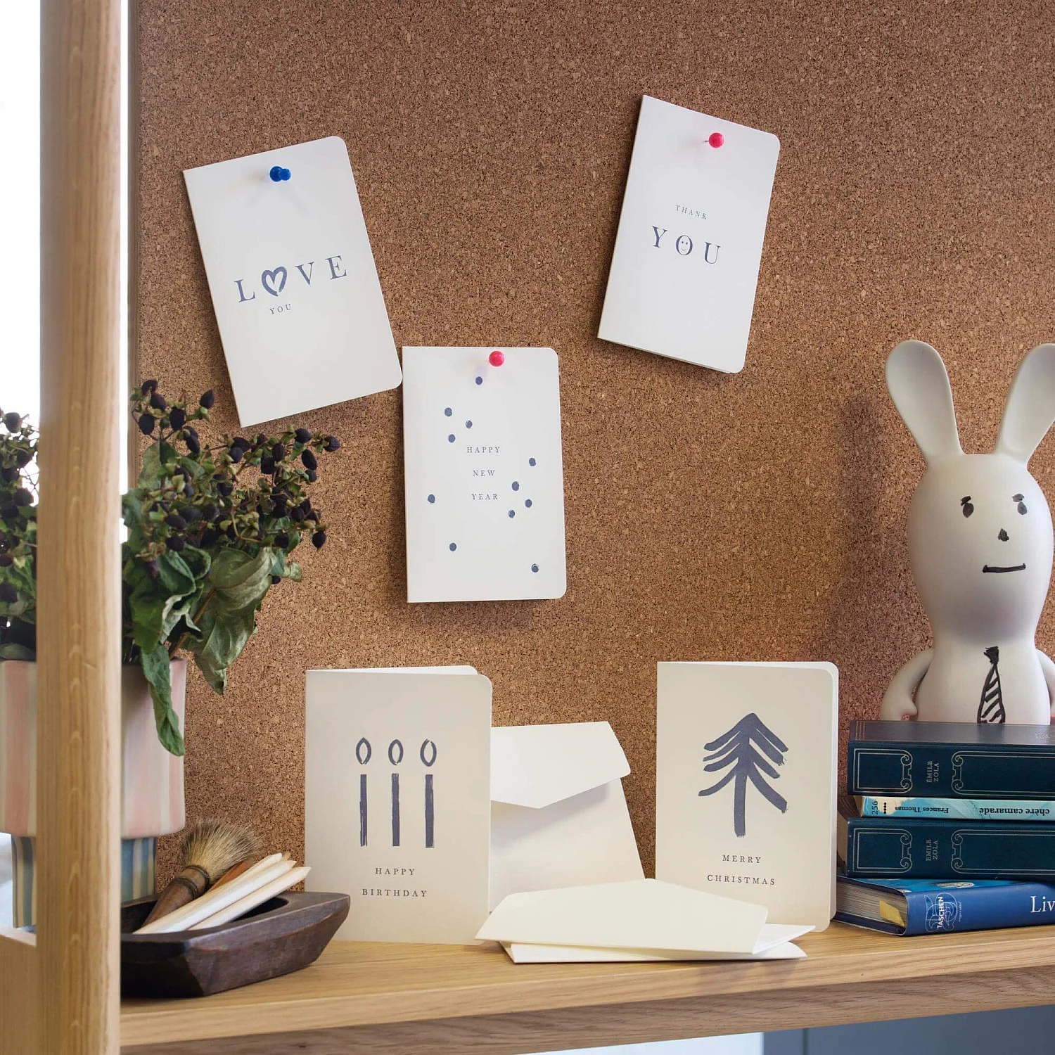 Carte "Happy birthday" avec enveloppe blanche - Design par Floriane Jacques (Lot de 10) - 2