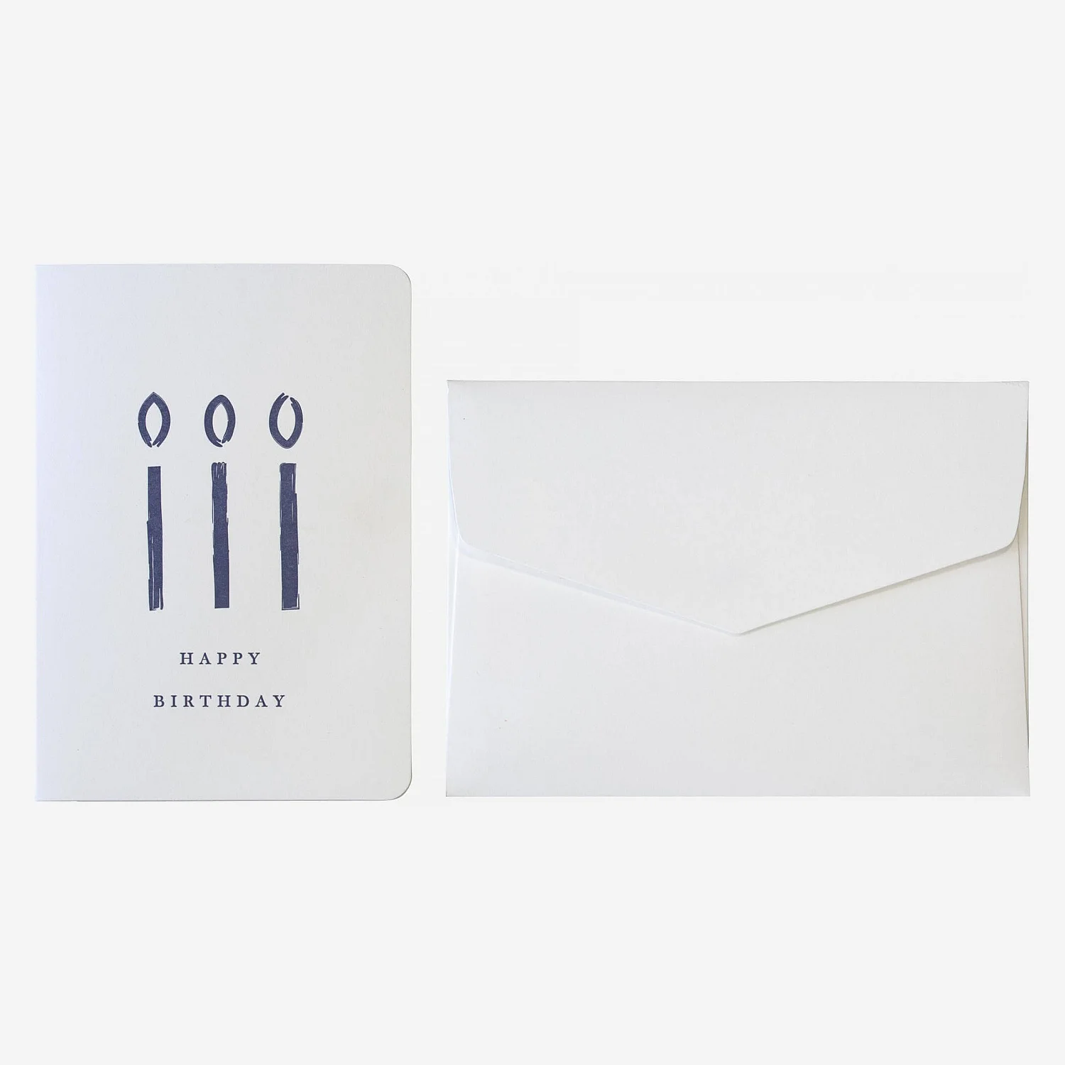 Carte "Happy birthday" avec enveloppe blanche - Design par Floriane Jacques (Lot de 10) - 1