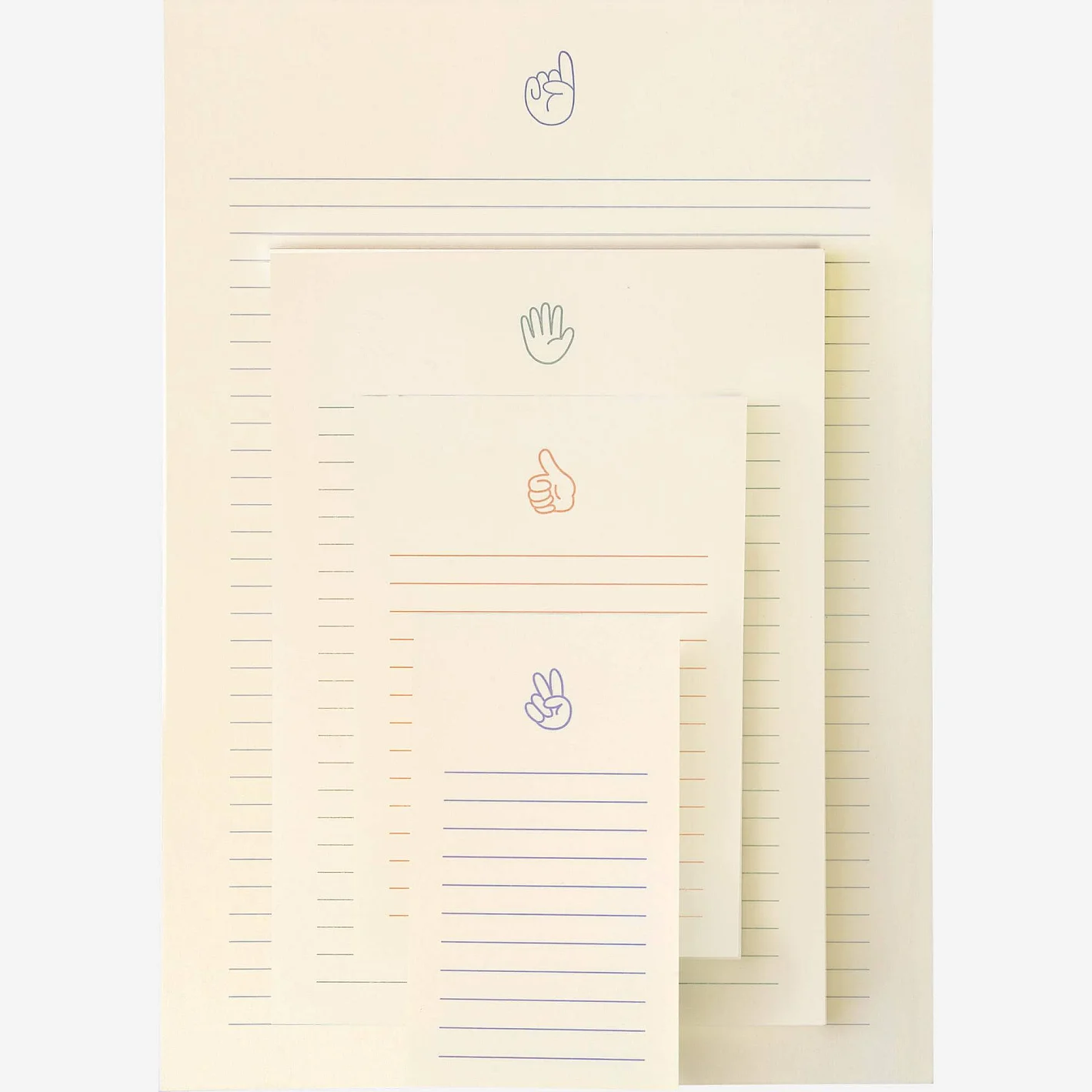 Bloc-notes A6 - 45 feuilles - Motif main - Design by Floriane Jacques (Lot de 6) - 3