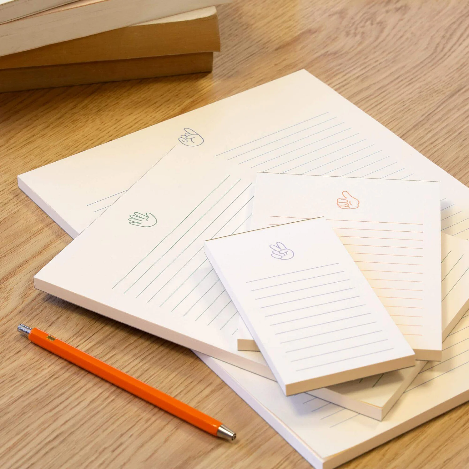 Bloc-notes A6 - 45 feuilles - Motif main - Design by Floriane Jacques (Lot de 6) - 4