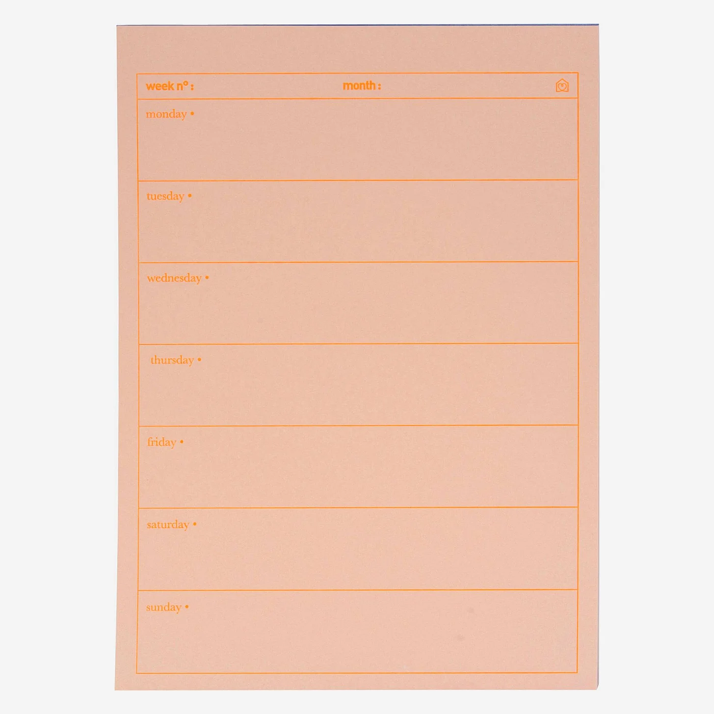 A5-Wochenplaner - 52 Blatt - Design by Floriane Jacques   (6-er-Set) - 2