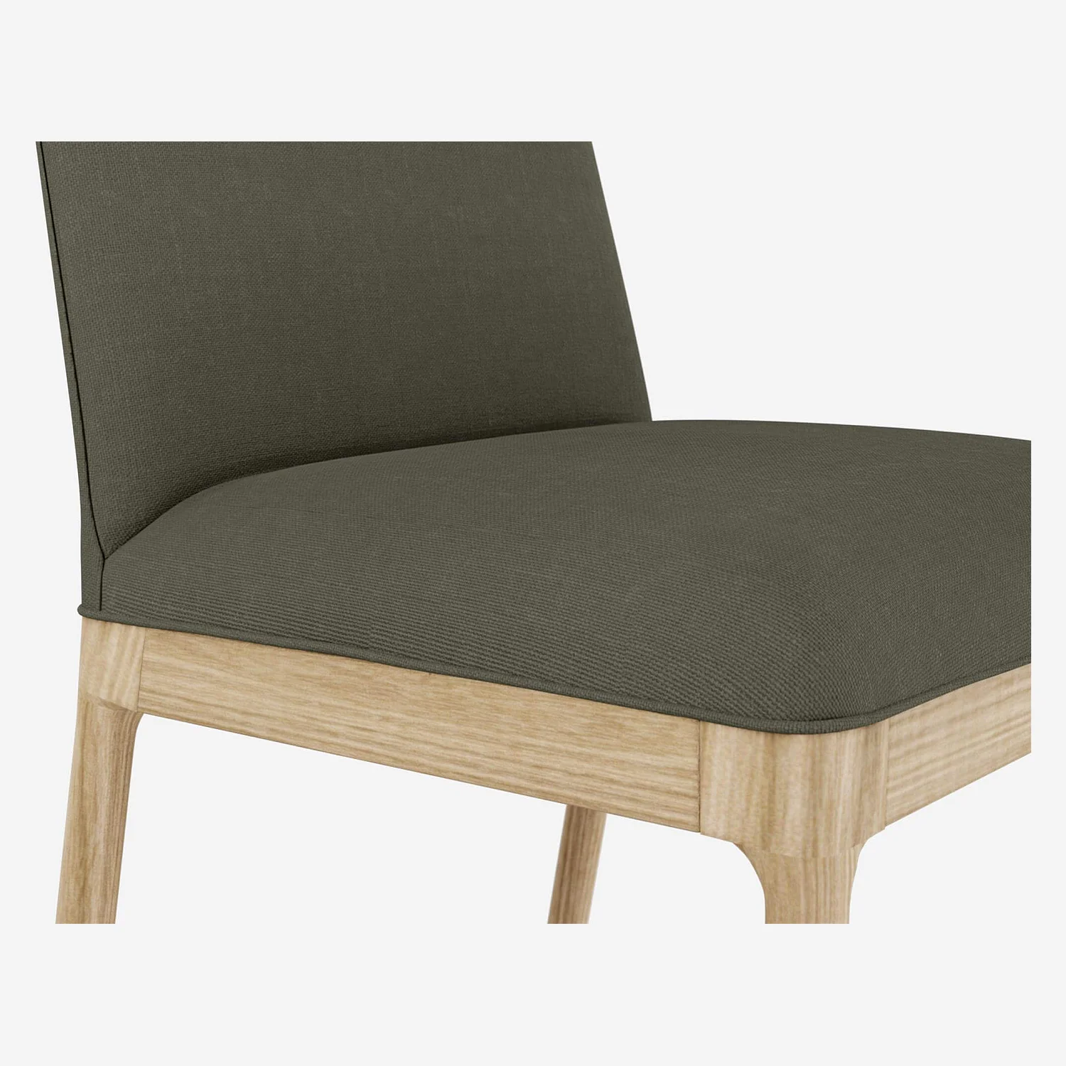 Stoffen stoel met poten van esdoornhout - Donkergrijs (Set van 2) - 2