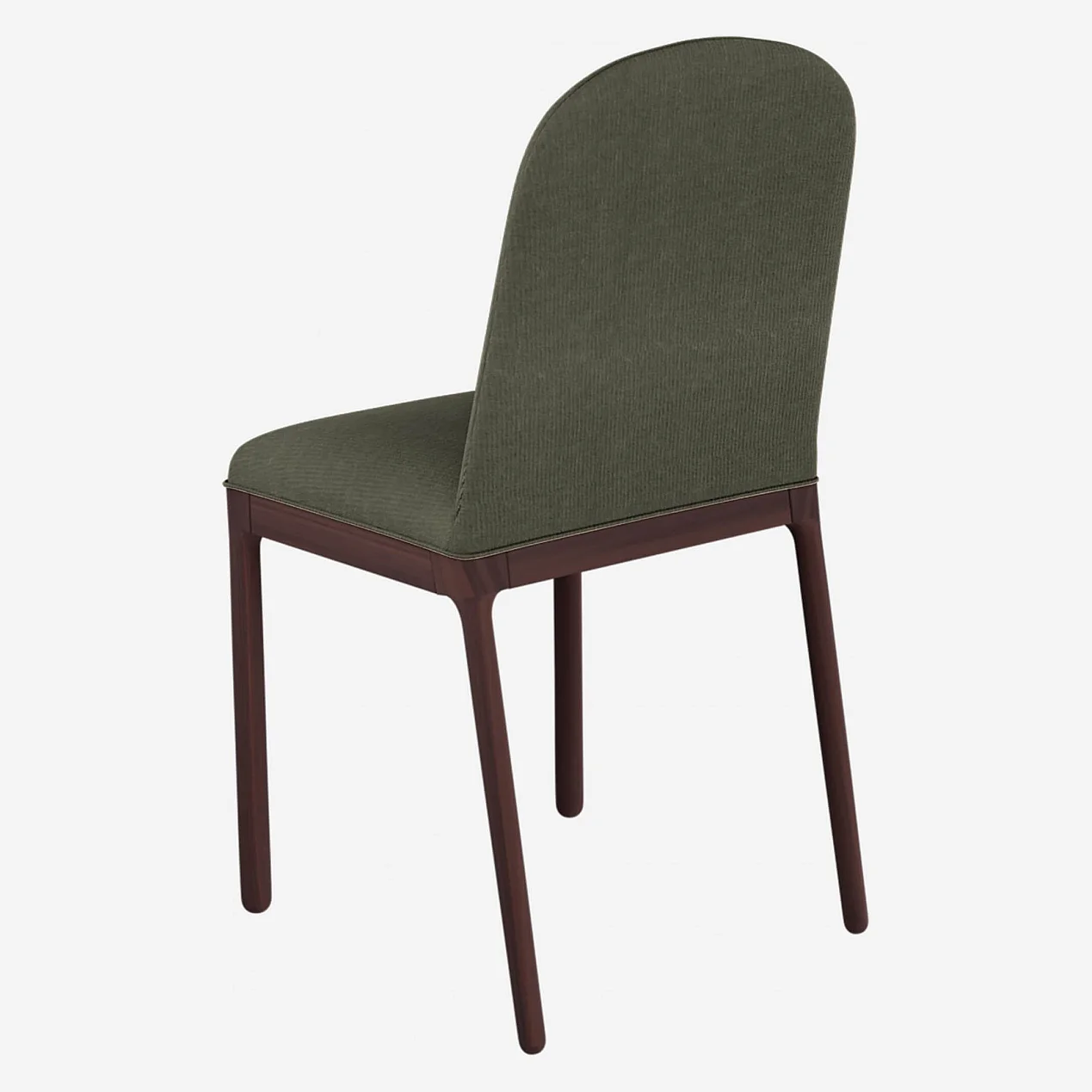 Chaise en tissu et pieds en noyer - Taupe (Lot de 2) - 2