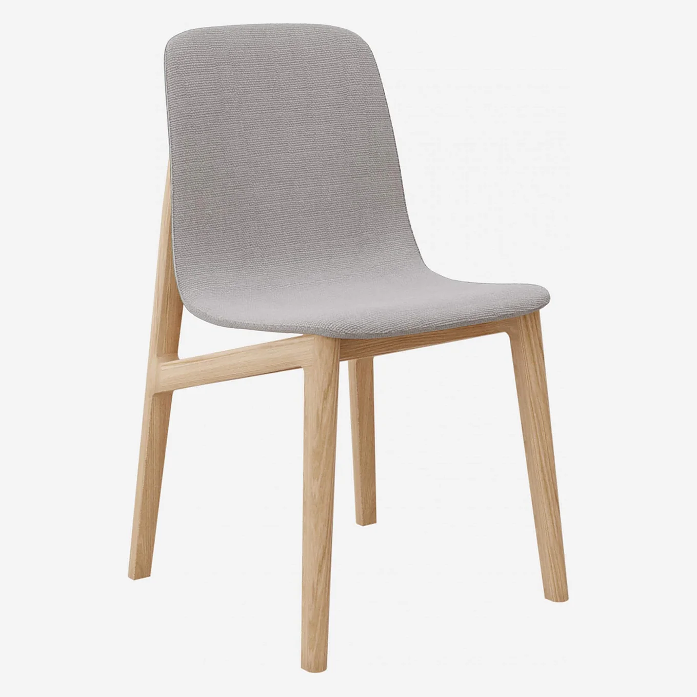 Chaise en frêne et tissu - Gris - Design by Noé Duchaufour (Lot de 2) - 1