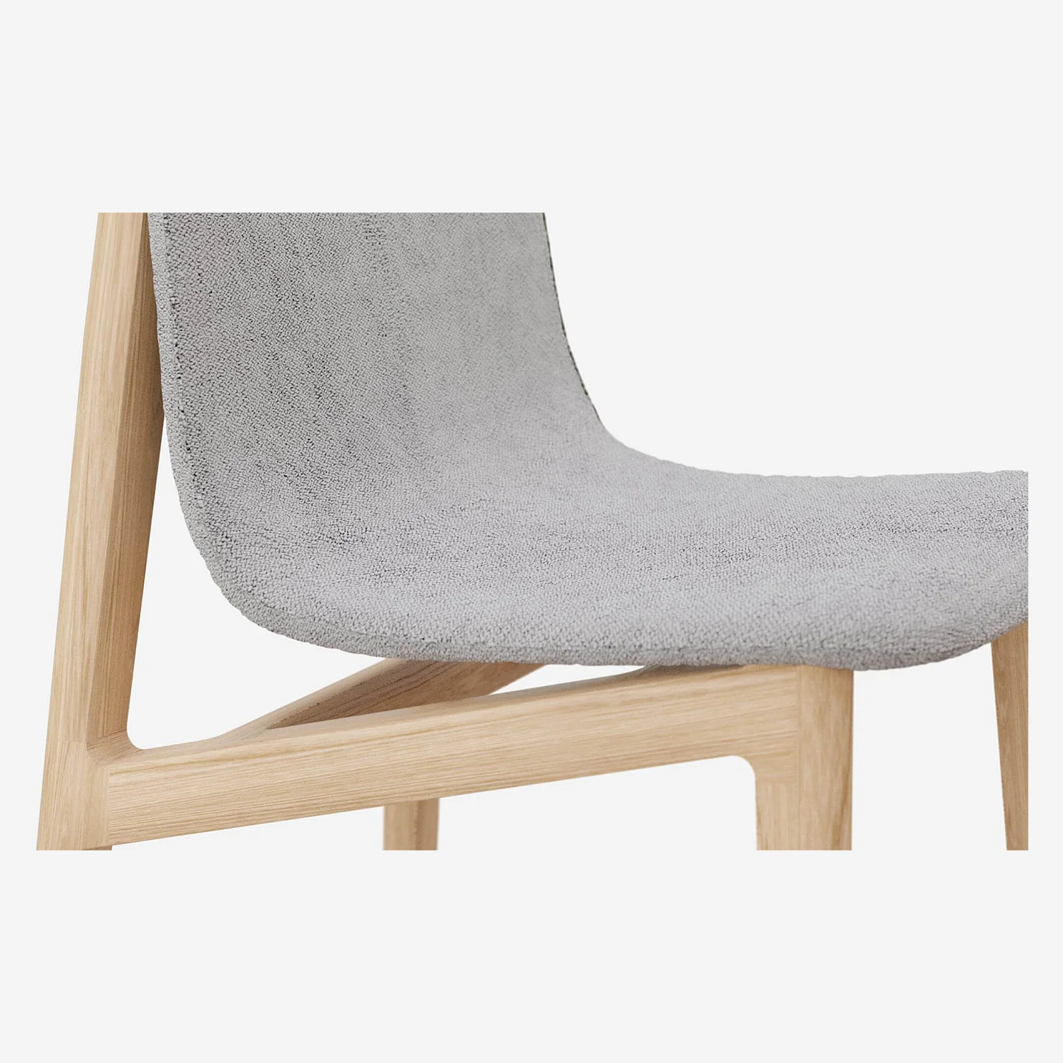 Chaise en frêne et tissu - Gris - Design by Noé Duchaufour (Lot de 2) - 2