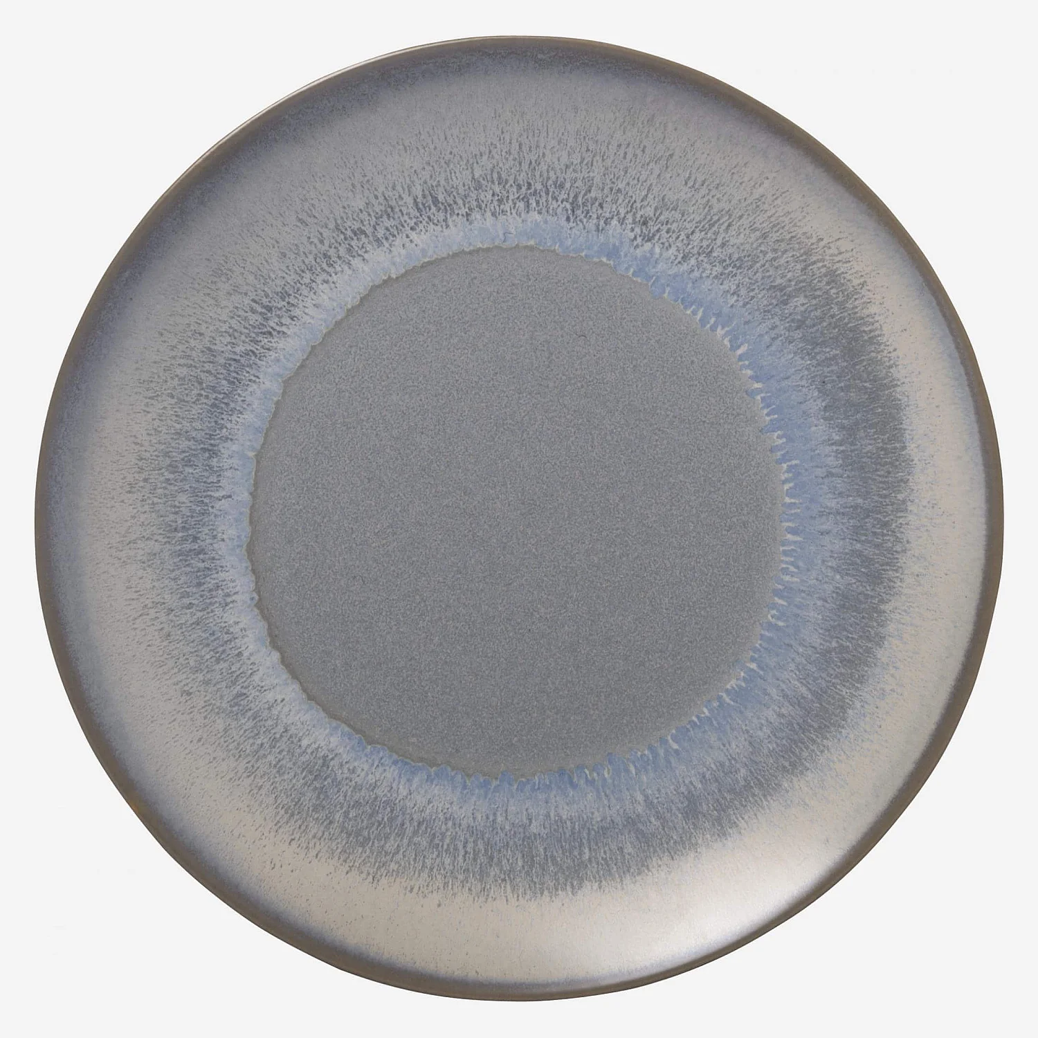 Assiette à dessert en grès - 22 cm - Bleu et marron (Lot de 3) - 4