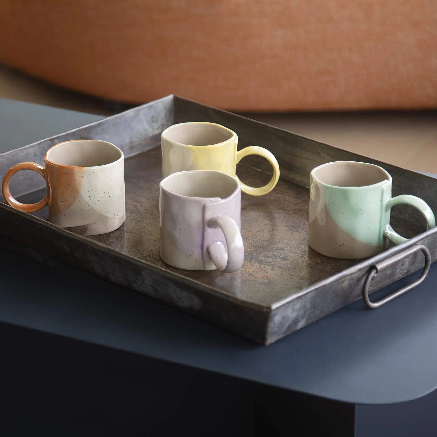 Mug en faïence - 350 ml - Jaune (Lot de 6) - 1