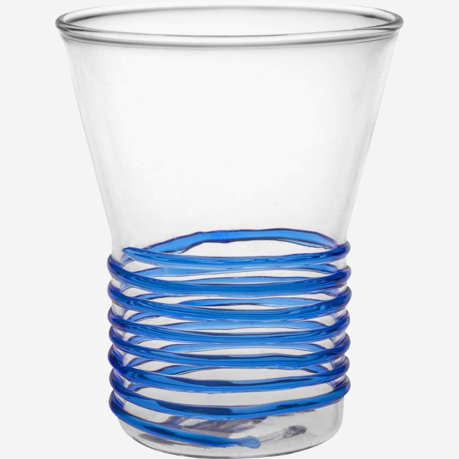 Copo em vidro - 260 ml - Azul - Design by Chloé Le Cam ()