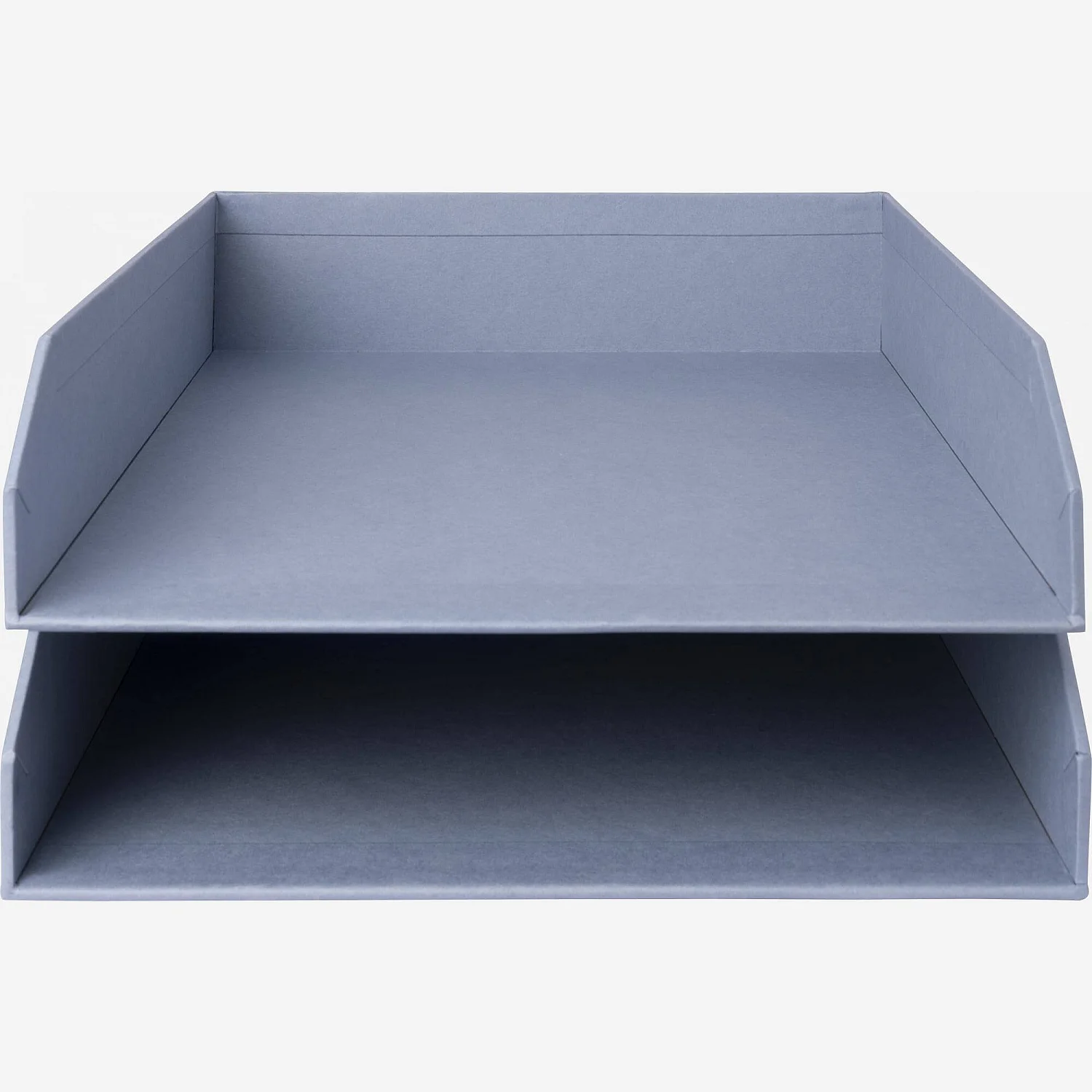 Lot de 2 bannettes empilables en carton – 23,5 x 6,5 x 32 cm – Bleu (Lot de 4) - 3