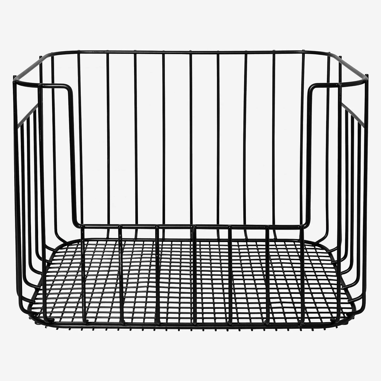 Panier de rangement en métal - Noir (Lot de 2) - 2