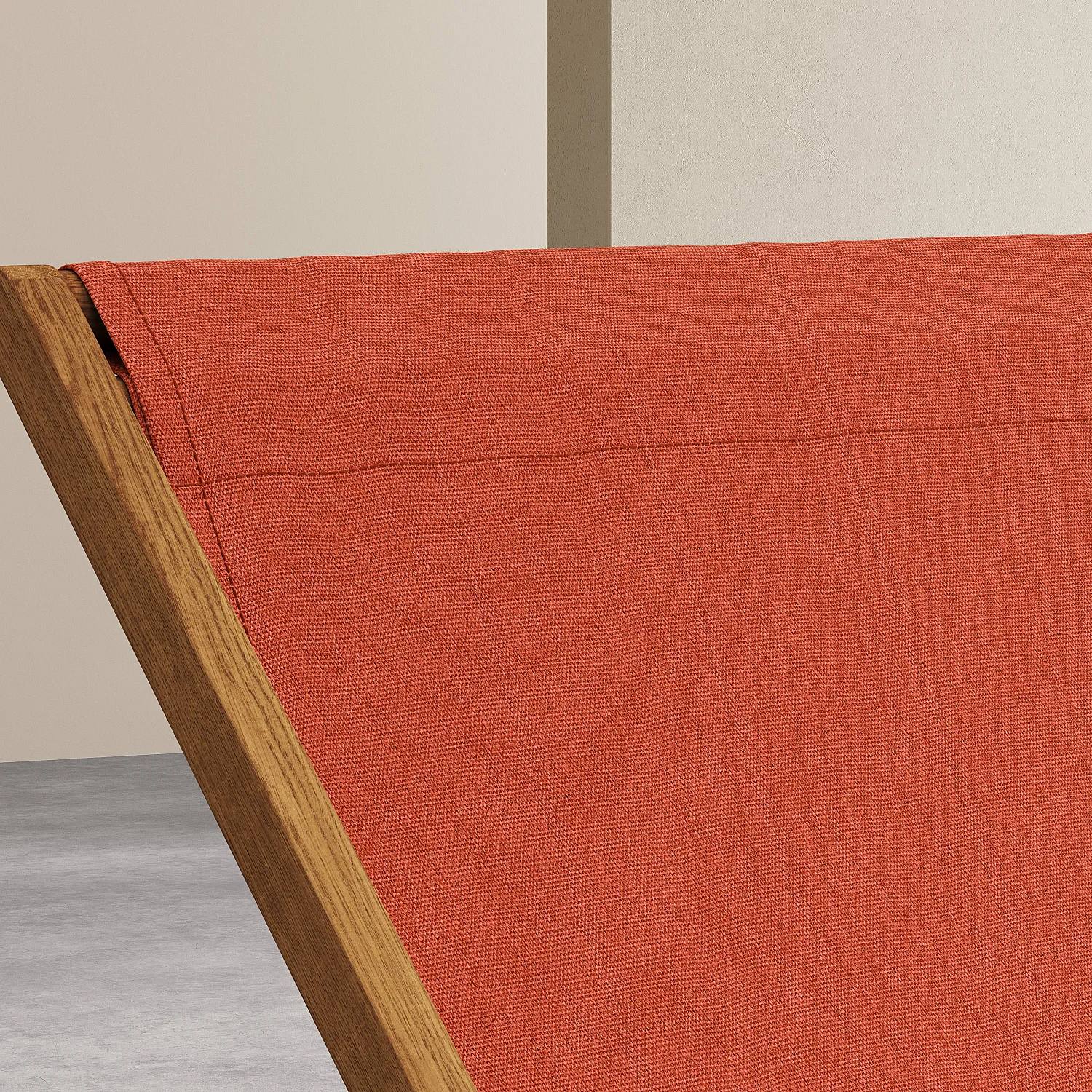 Toile en coton pour chilienne - Orange brique (structure vendue séparément) - 3