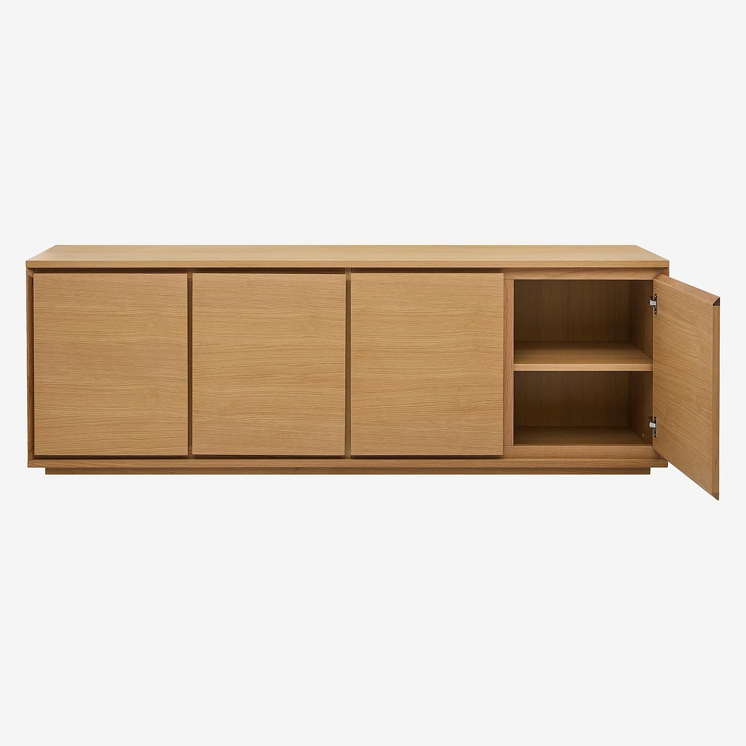 Lowboard - 4 Türen - aus Eiche - Holzfarben - 11