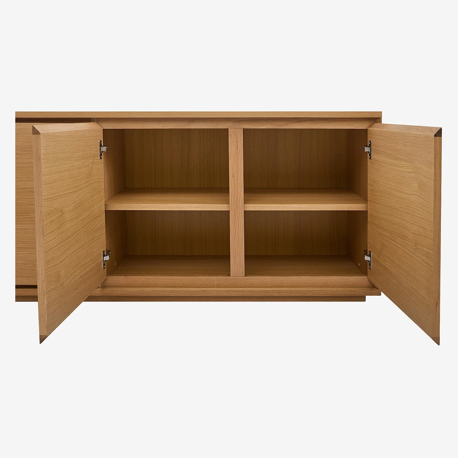 Lowboard - 4 Türen - aus Eiche - Holzfarben - 12