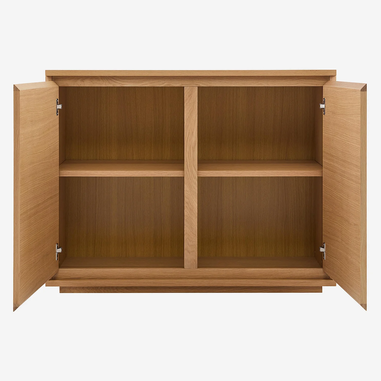 Buffet bas 2 portes en chêne - Naturel - 7