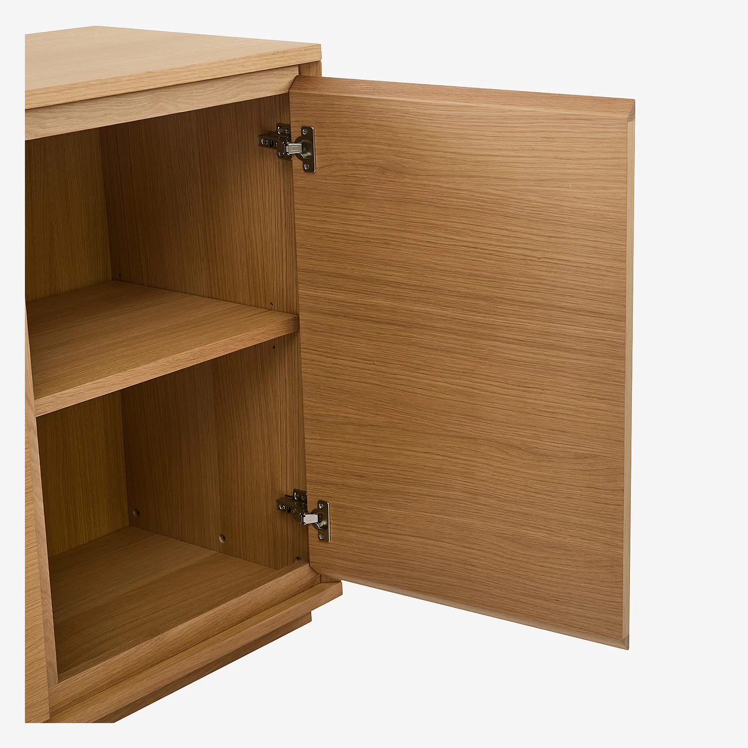 Buffet bas 2 portes en chêne - Naturel - 8