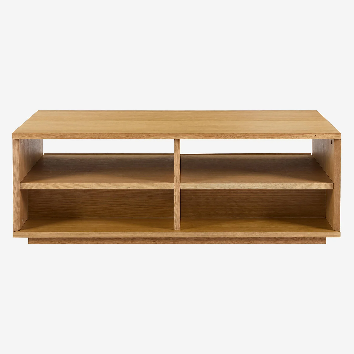 Table basse avec rangements en chêne - Naturel - 9