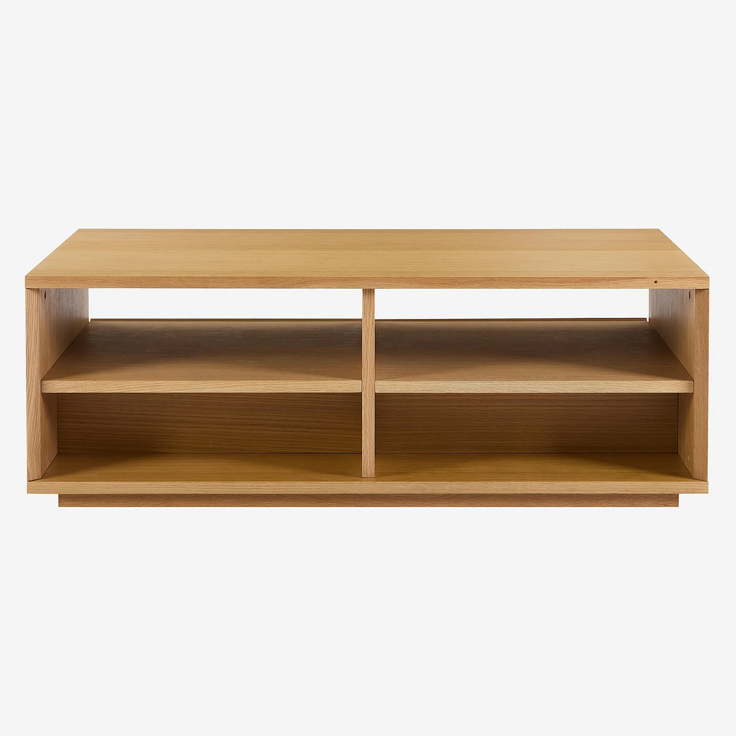 Table basse avec rangements en chêne - Naturel - 8