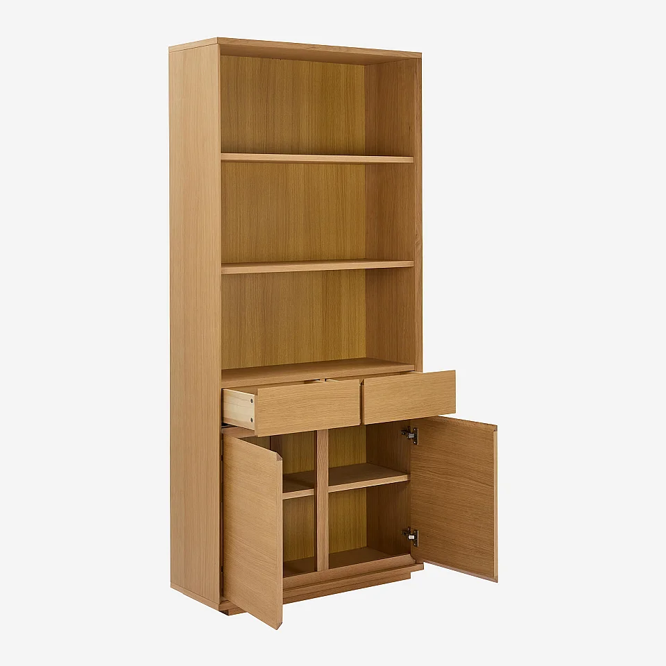 Bibliothèque en chêne - Naturel - 6