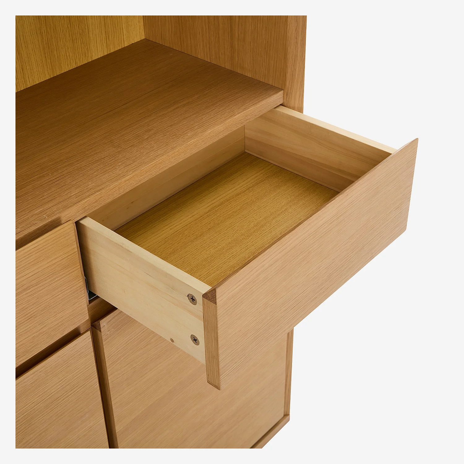 Bibliothèque en chêne - Naturel - 9