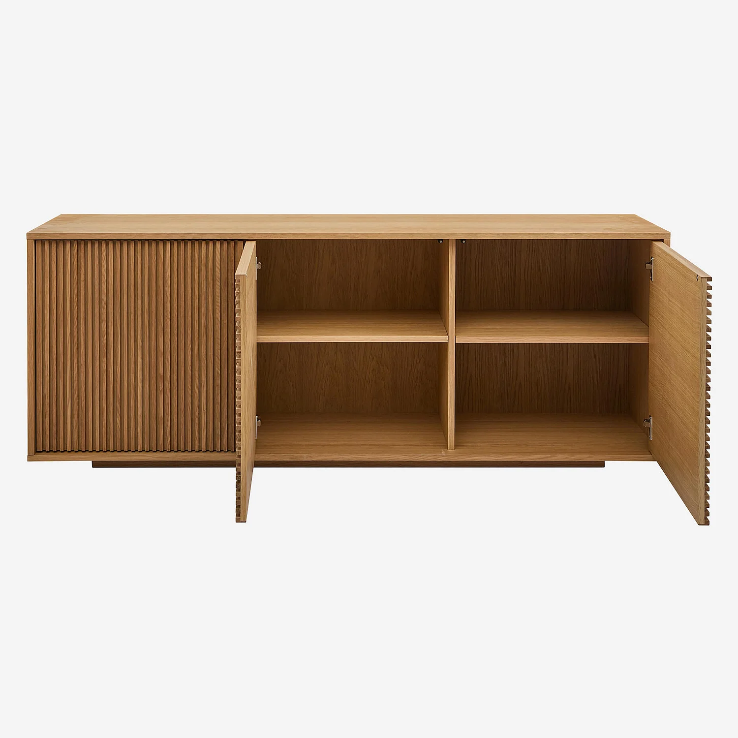 Buffet bas 3 portes en chêne - Naturel - 11