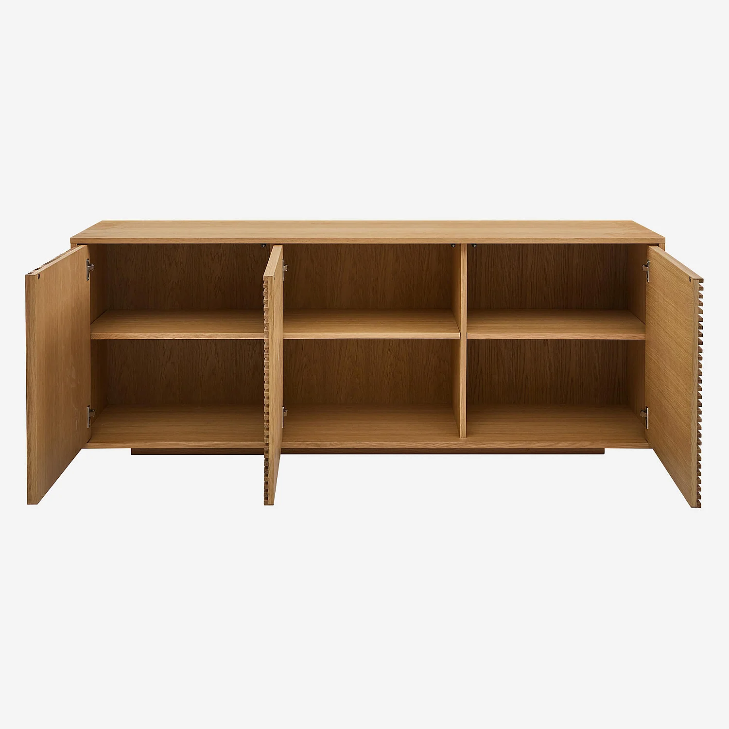 Buffet bas 3 portes en chêne - Naturel - 7