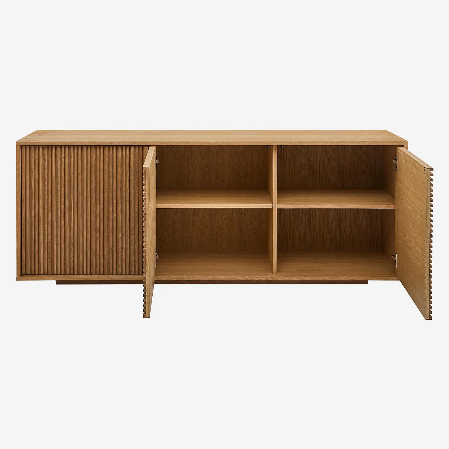 Buffet basso 3 ante in rovere - Naturale - 11