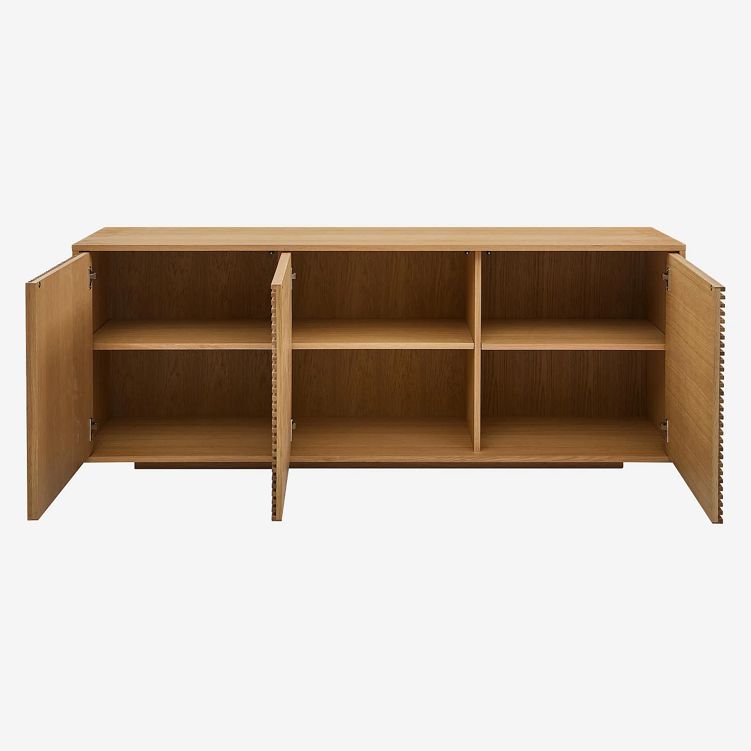 Buffet basso 3 ante in rovere - Naturale - 7