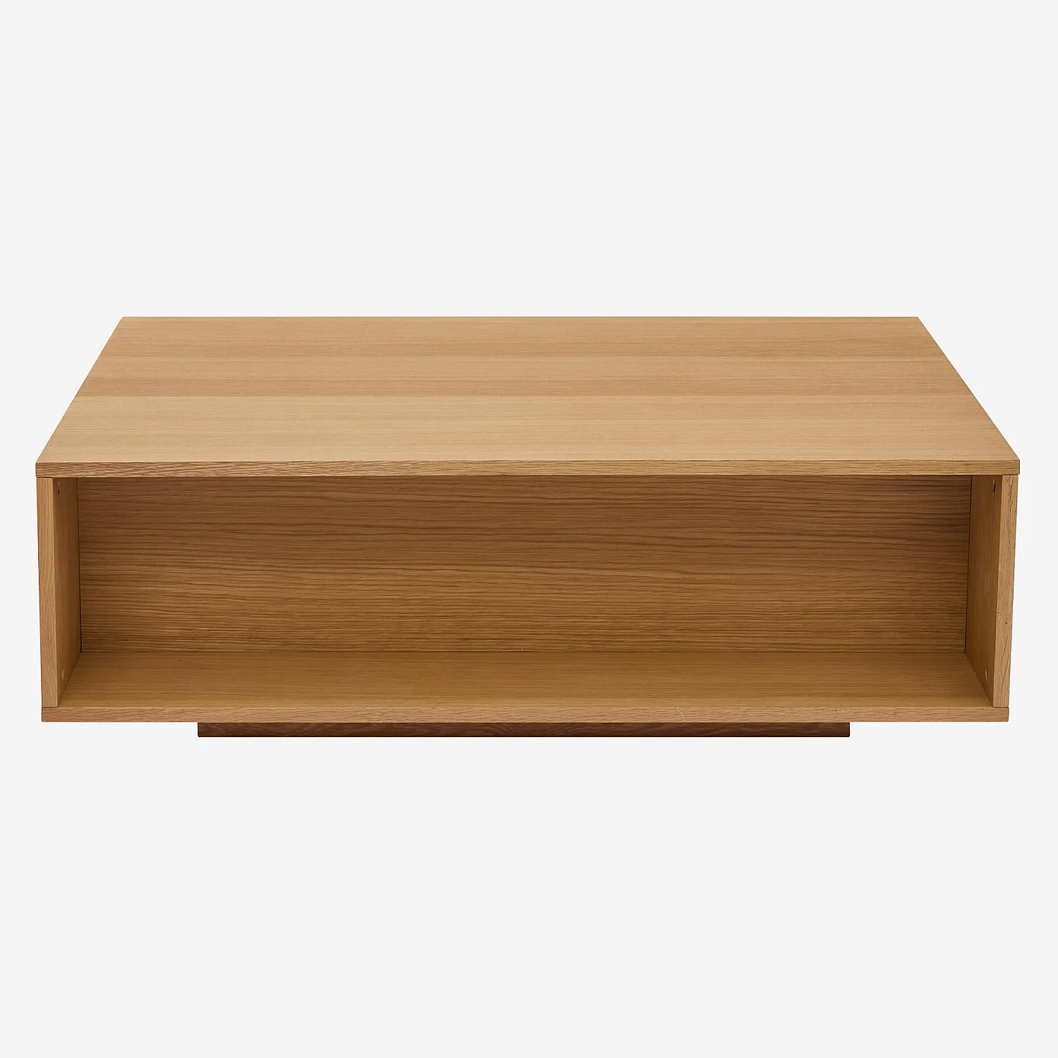 Table basse avec rangements en chêne - Naturel - 10