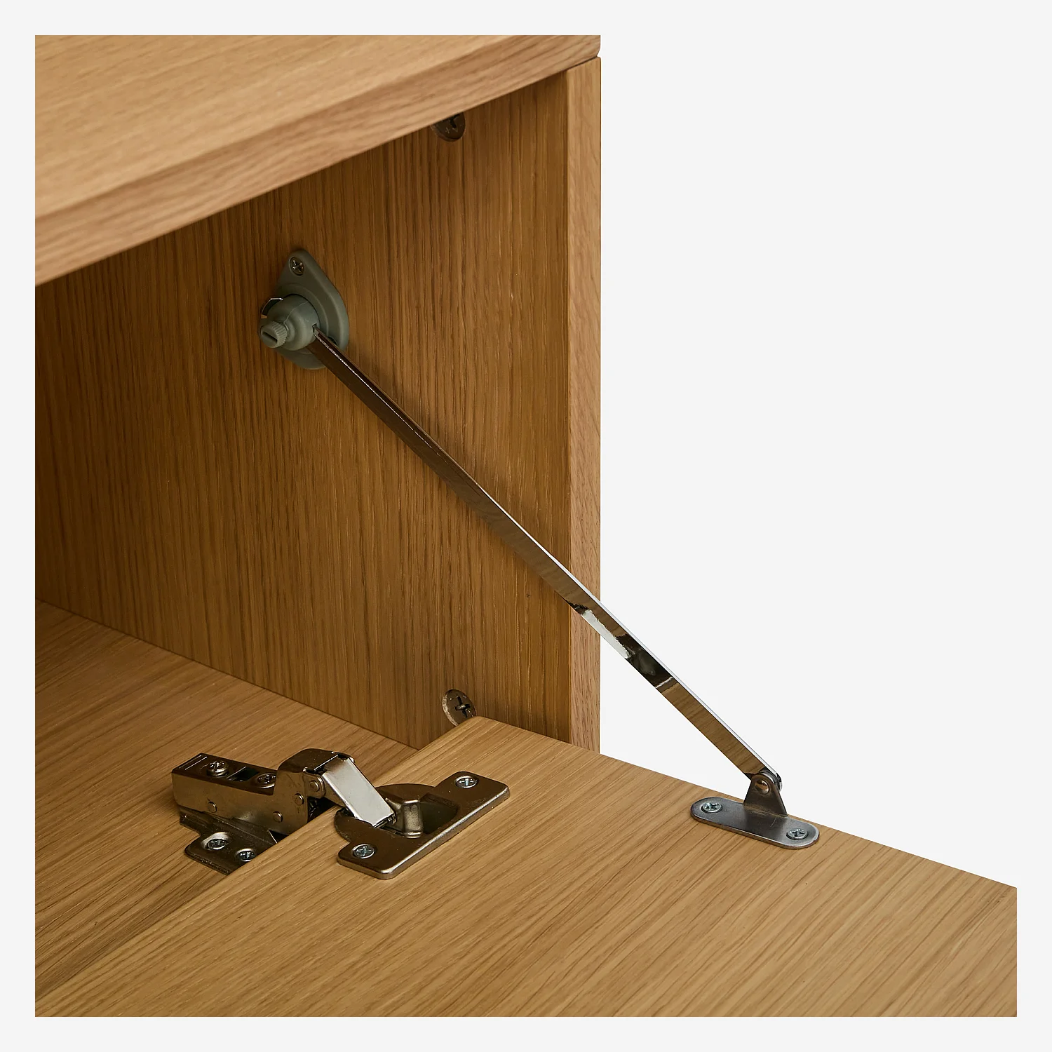 Table basse avec rangements en chêne - Naturel - 8