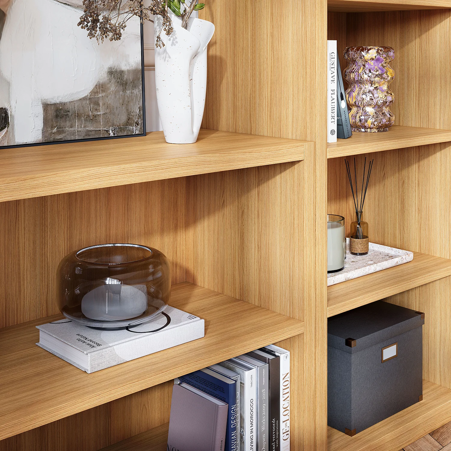 Bibliothèque basse en chêne - Naturel - Design by Hélèna Pille - 6