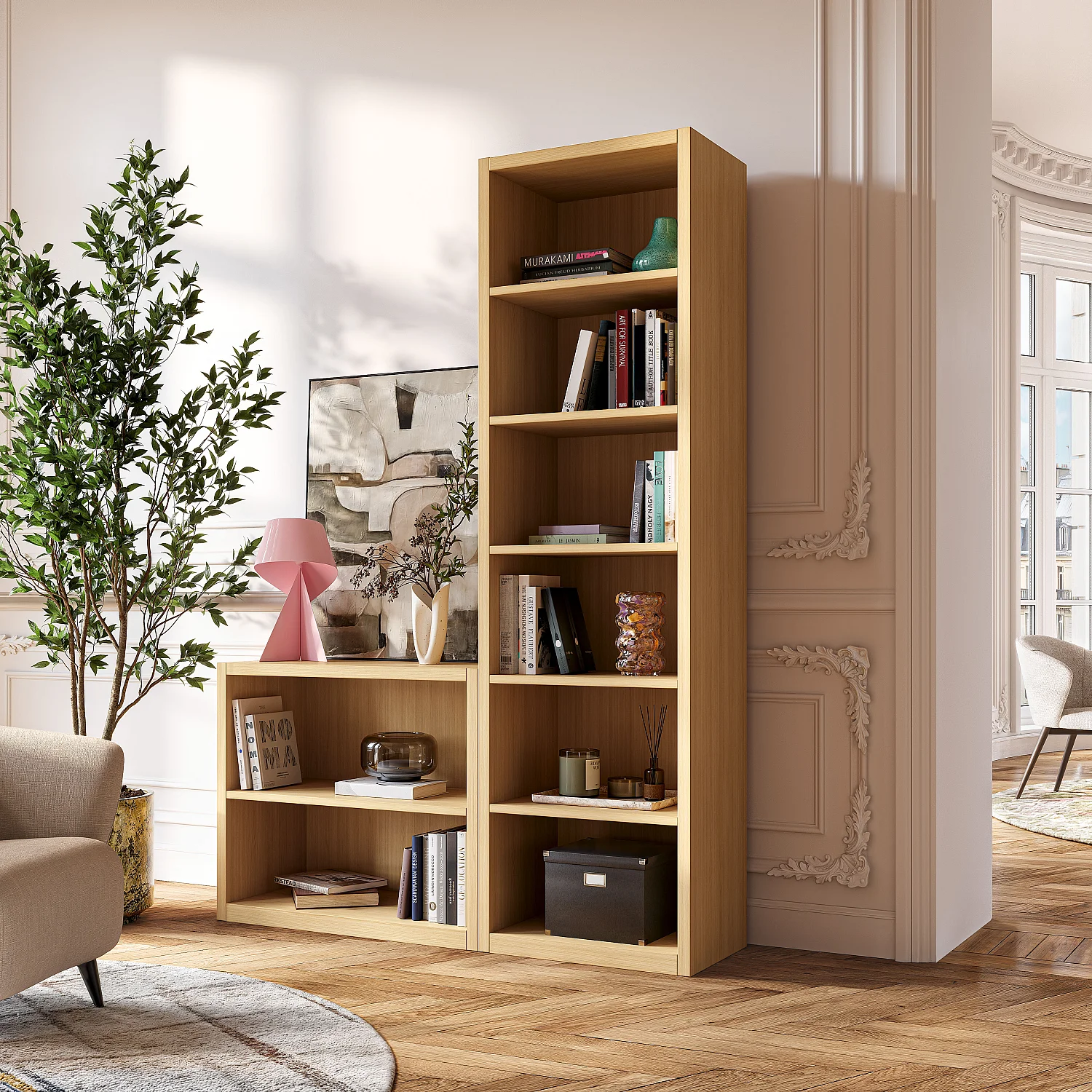 Petite bibliothèque en chêne - Naturel - Design by Hélèna Pille - 1