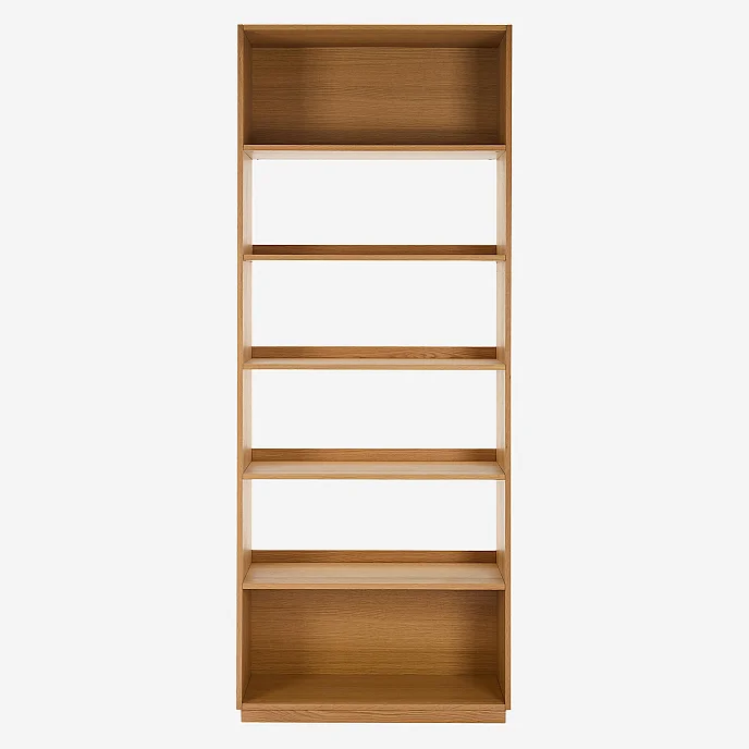 Bibliothèque en chêne - 5 étagères - Naturel - 2
